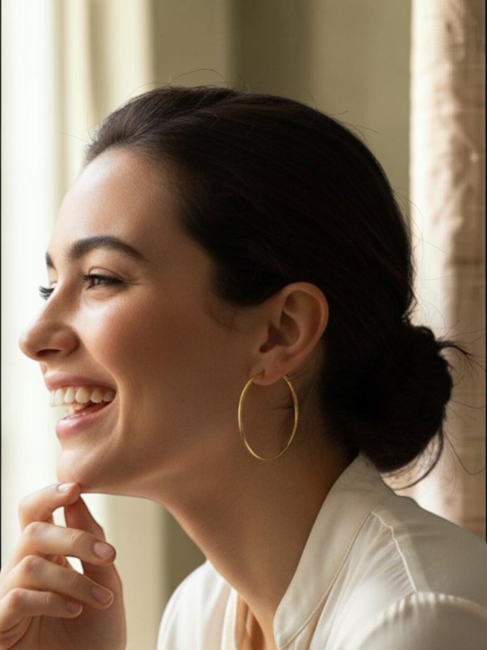 14K Gold Filled Hoop Earrings 2” Large Classic Hoops